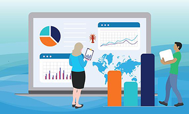 stock graph image of data and statistics