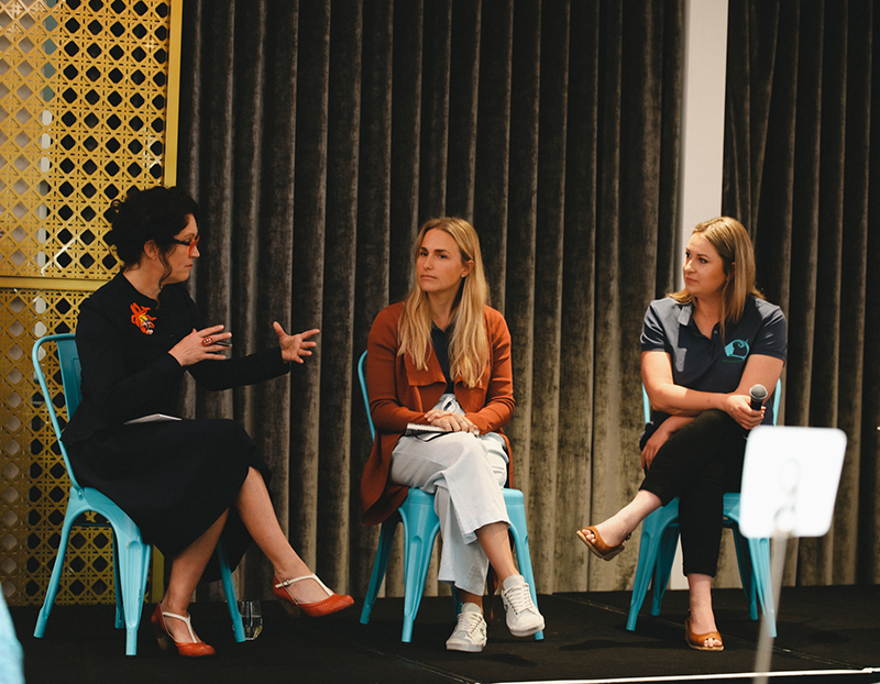 ABC TV journalist Annabel Crabb gave a thought-provoking address on the barriers to women in the workforce at the Power Up! Breakfast held by Women in Seafood Australasia at Seafood Directions. Annabel is pictured at left with WISA directors Samantha Nowland (centre) of the Darwin Aquaculture Centre and Claire Webber of the Australian Bluefin Tuna Industry Association, Port Lincoln. ABC TV journalist Annabel Crabb gave a thought-provoking address on the barriers to women in the workforce at the Power Up! Breakfast held by Women in Seafood Australasia at Seafood Directions. Annabel is pictured at left with WISA directors Samantha Nowland (centre) of the Darwin Aquaculture Centre and Claire Webber of the Australian Bluefin Tuna Industry Association, Port Lincoln.