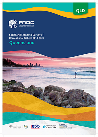 Cover image of the Queensland Social and Economic Survey of Recreational Fishers 2018-2021 Report</p>
<p>