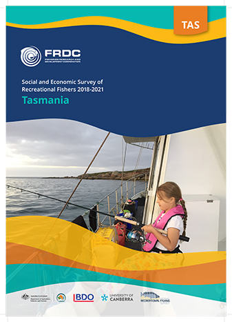 Cover image of the Tasmania Social and Economic Survey of Recreational Fishers 2018-2021 Report