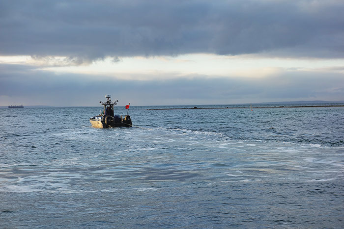 Photo of a boat in Port Phillip Bay