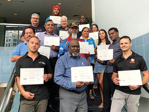 Photo of participants in the FRDC’s Indigenous Reference Group capacity-building workshop, May 2019