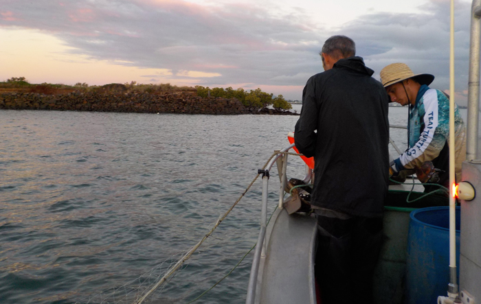 Shaun Adlam, CQUniversity, Darren Hodges, Gidarjil sea ranger, gill net, Gladstone Harbour