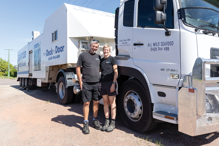 Andrew and Renae Tobin, seafood truck