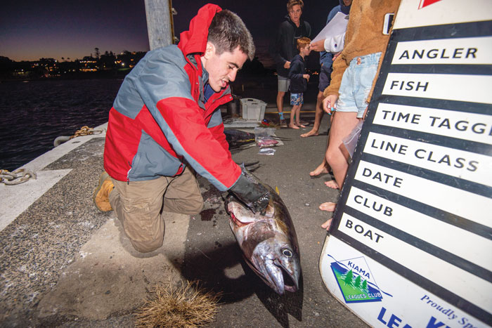 Tristan Guillemin worked with recreational fishers for his research into the diets of different marlin species.  Photo: Supplied