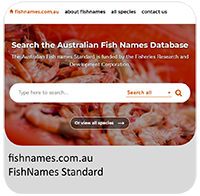 Preview of image of Fish Names Standard website