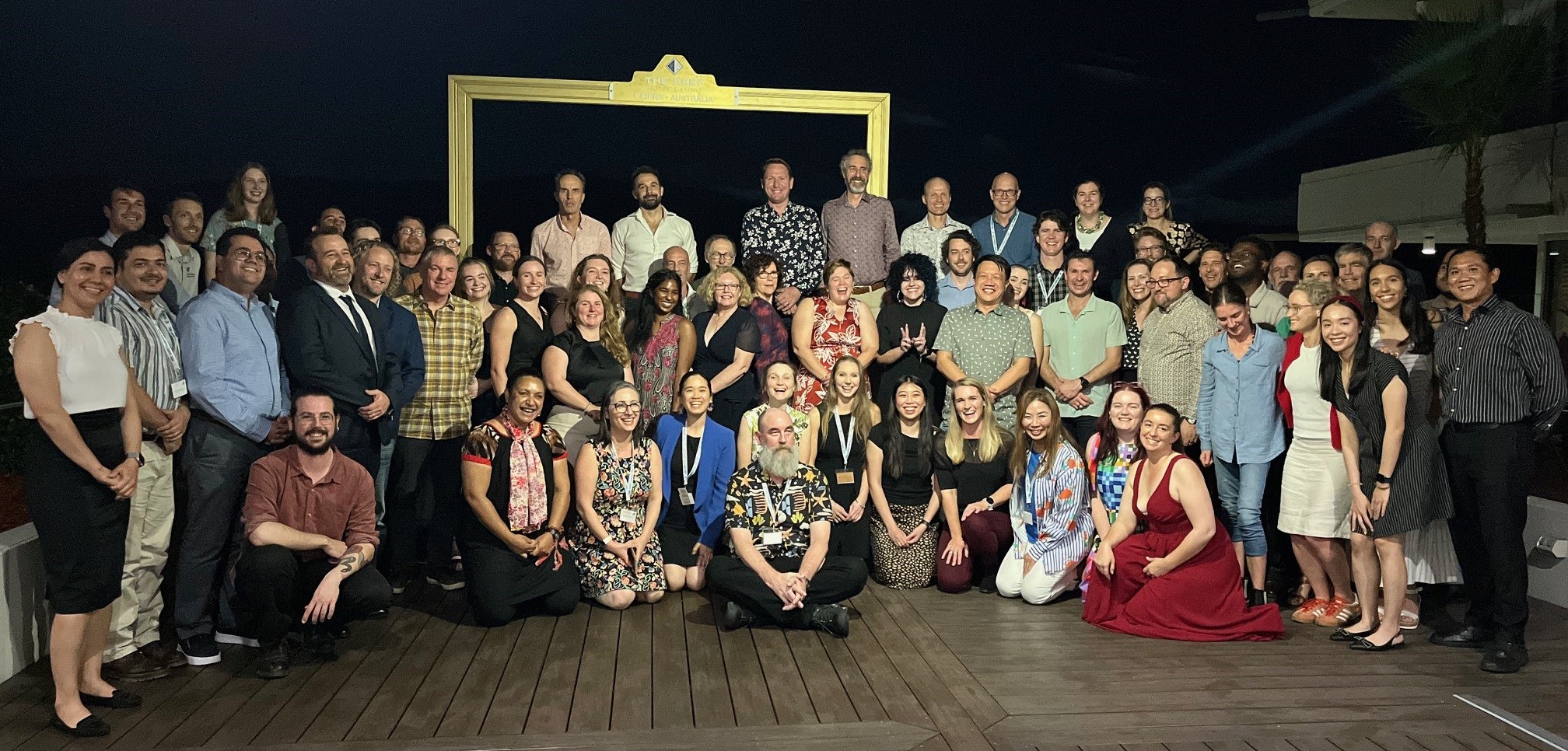 Group shot of smiling people