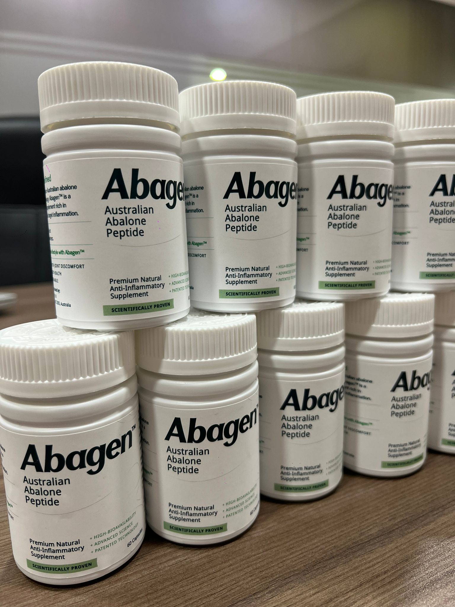 Protoype packaging for Abagen, a commercial product developed from FRDC and CSIRO funded research into possible uses of abalone byproducts