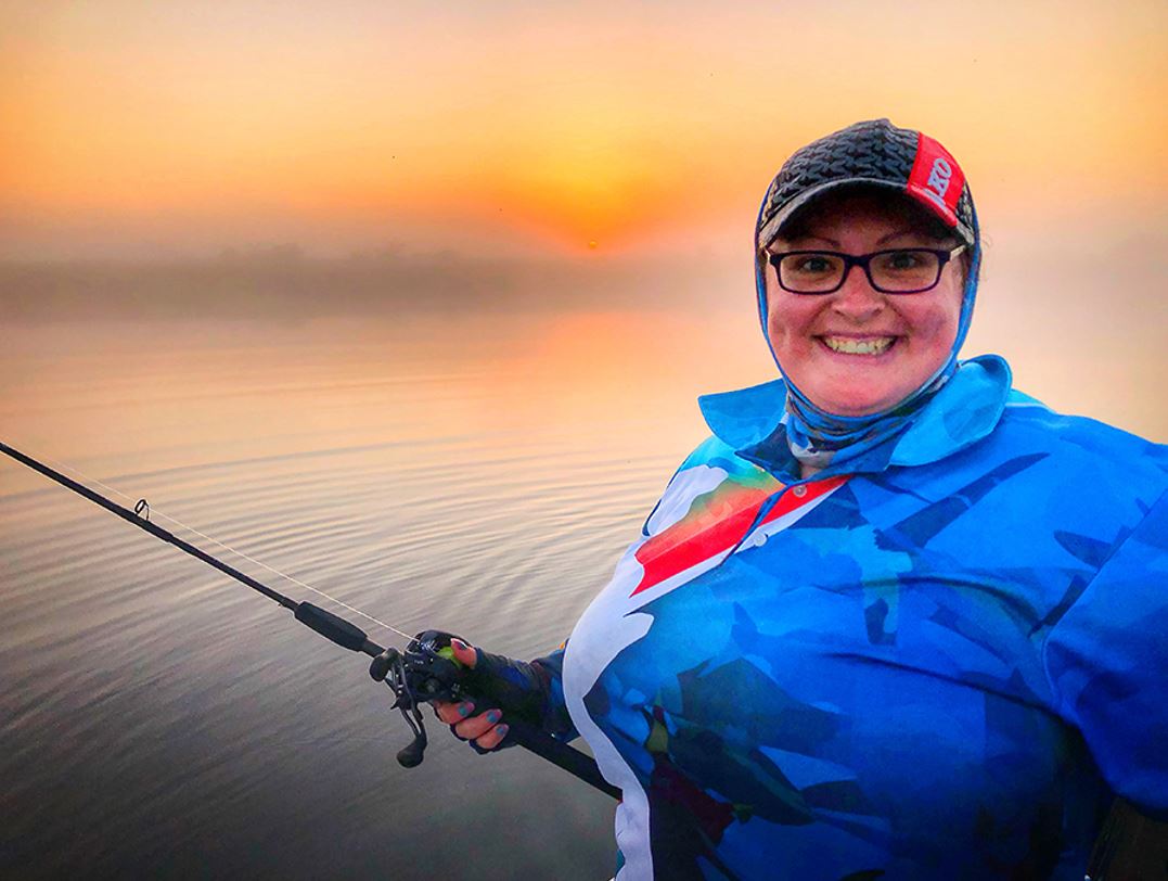 Photo of female recreational fisher