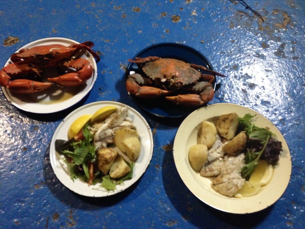Mud Crab served with Vegetables