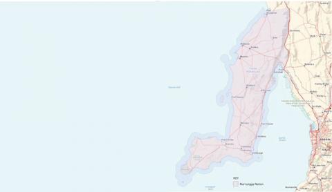 Map of Narungga Nation, Yorke Peninsula SA