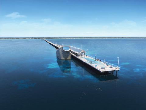 Photo of jetty and water