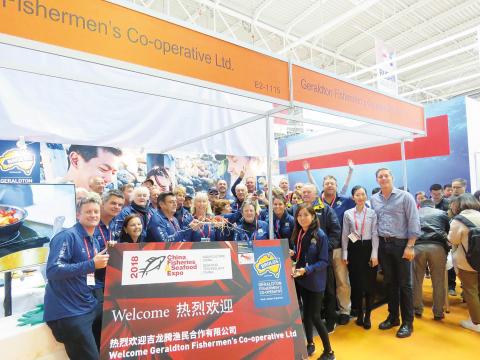 Photo of Geraldton Fishermen's Co-operative members in China