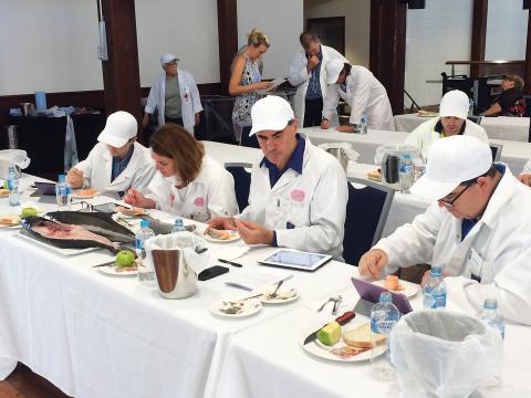 Photo of Ian Lyall as a regular judge for the Sydney Fine Food Awards