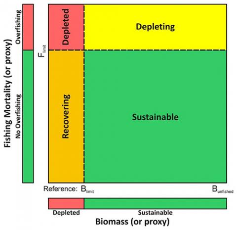 Diagram image of the Status of Australian Fish Stocks (SAFS) status framework