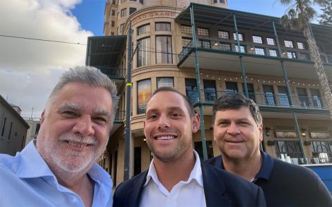 picture1-web Photo of Chris Calogeras (FRDC Board Member & Indigenous Reference Group Subprogram Leader) , Delahay Miller (Senior Policy Manager, Indigenous Land and Sea Corporation – visited the workshop), Rohan Henry (Victoria Research Advisory Committee)